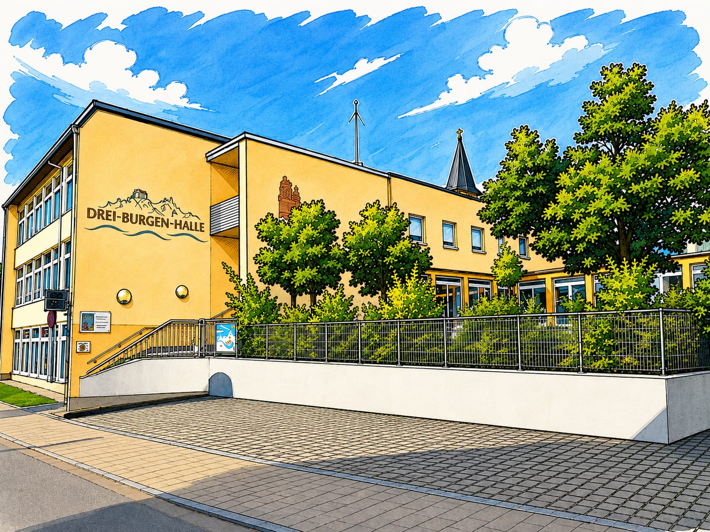 Anfahrtsskizze zur Dreiburgenhalle Riedenburg